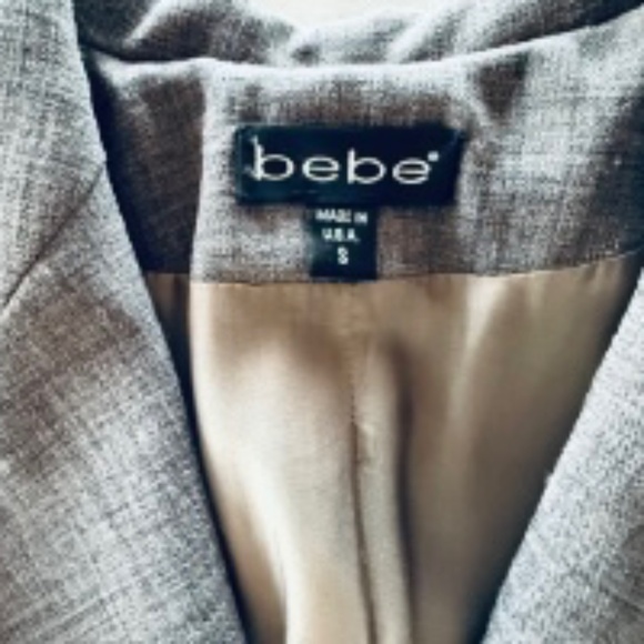 BEBE TAILORED GRAY FULL-LENGTH COAT - Picture 9 of 13